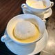 宮崎県産コーンポタージュスープ(冷製）とミルクの泡ソース