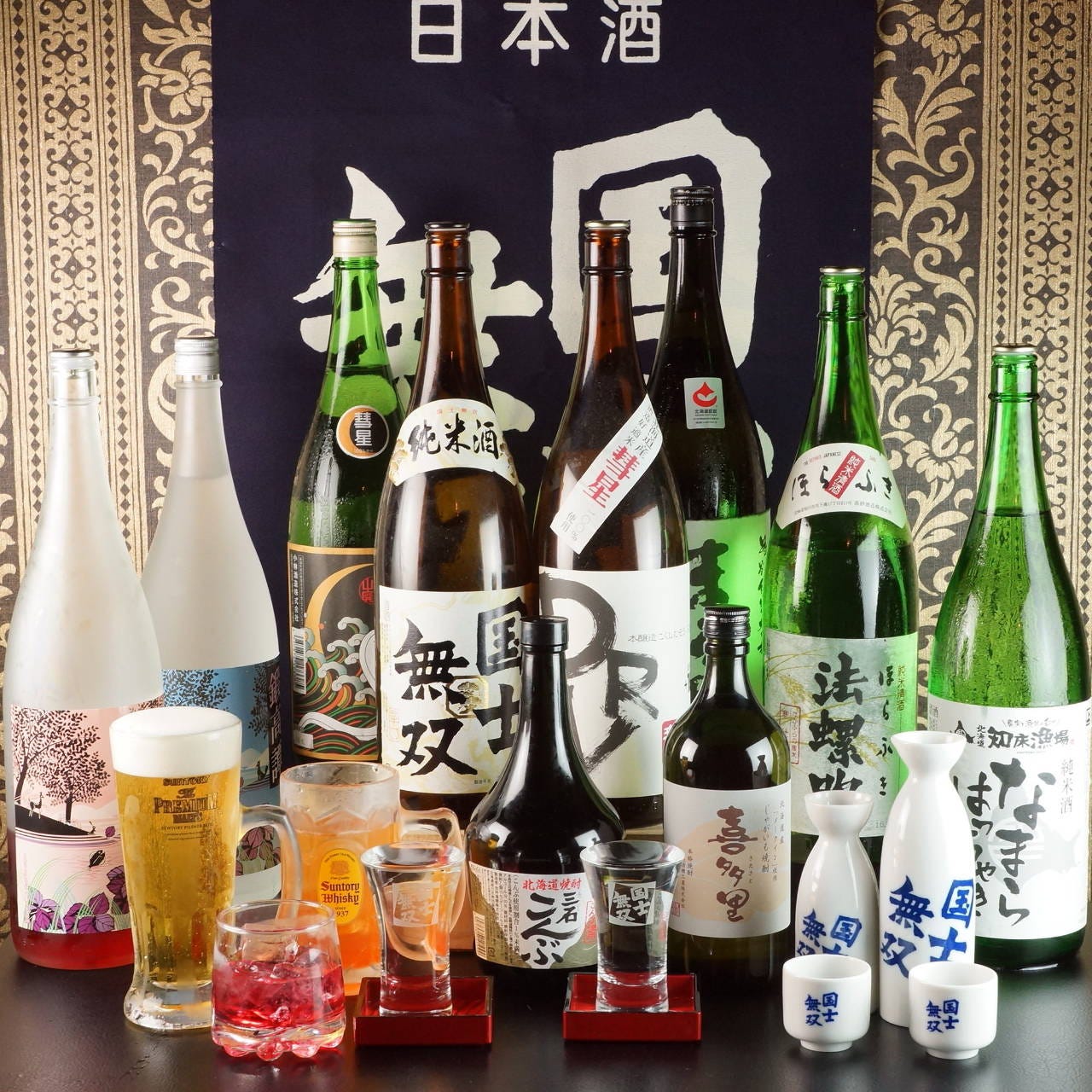 北海道の地酒も豊富に取り揃えております！