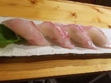 舞鶴から直送のお魚の
握り寿司