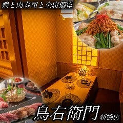 A5ランクの肉寿司ともつ鍋 全席個室 鳥右衛門 新橋店 メニュー 飲み放題付コース ぐるなび