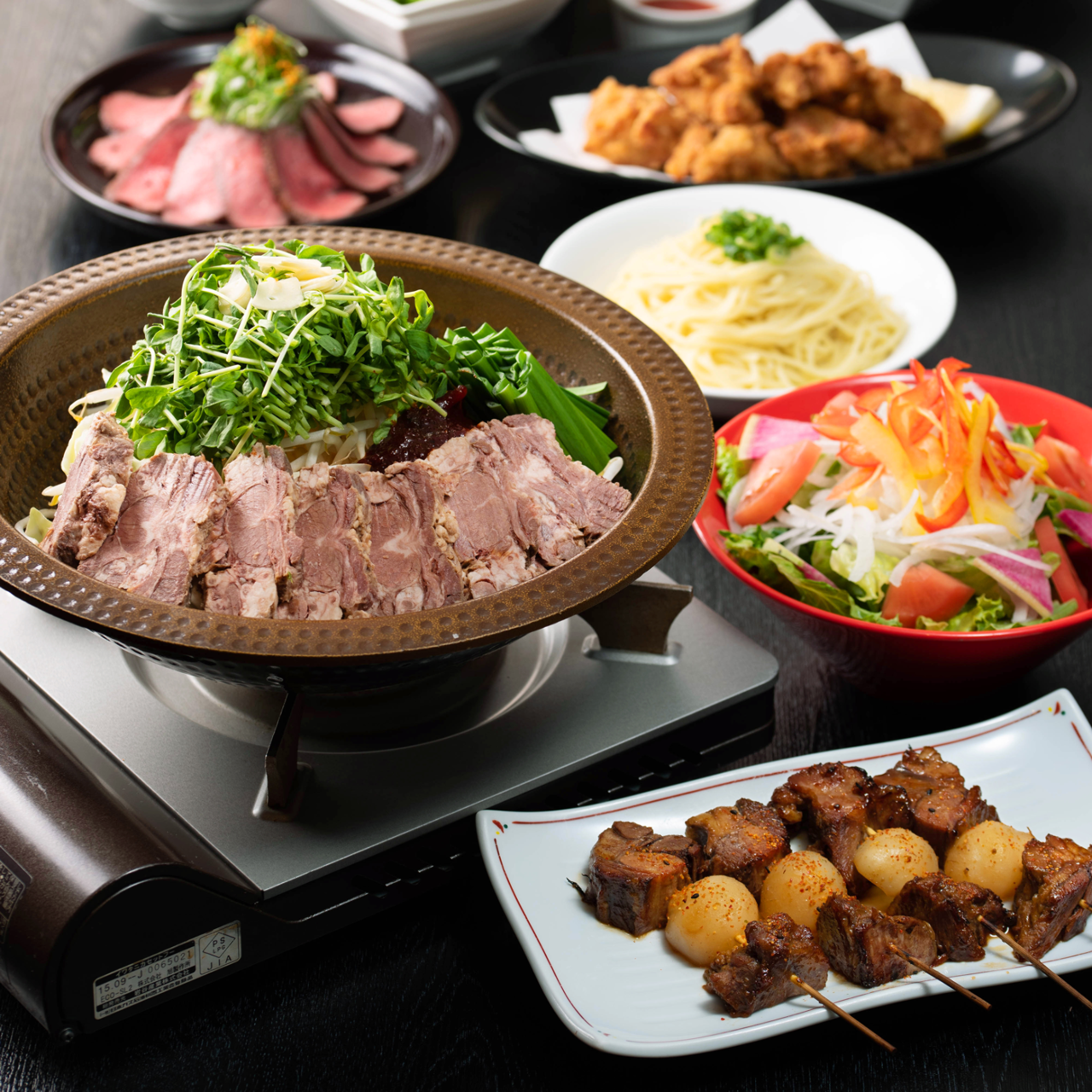 1分飲み放題付 歓送迎会に 牛たん鍋 牛たん餃子 全8品 3 500円の詳細 牛たん居酒屋 たん屋びぜん 岡山駅前店 岡山市 居酒屋 ぐるなび