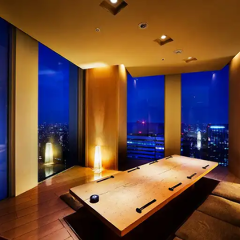 Dynamic Kitchen ＆ Bar 響 西新宿野村ビル店_夜景を眺める掘りごたつ半個室