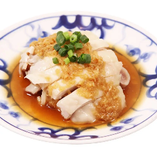 蒸鶏の葱生姜ソース