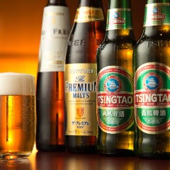 日本のビール、ノンアルコールビールのほか、中国の青島ビールも
