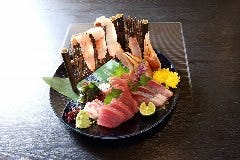 蟹コースのお刺身盛合わせ
