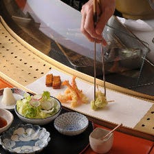 一つ一つ揚げたての江戸前天ぷらを