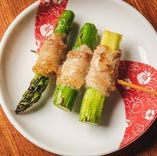 アスパラ巻き串　～粗塩焼き～