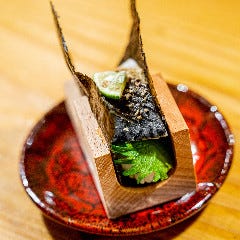 炙りサバ手巻き寿司