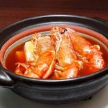 赤海老と豆腐の蝦子煮込み