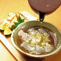 かぼす平目のにんにくオイル掛け