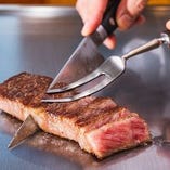 【鉄板焼ランチコース】黒毛和牛サーロイン100gを鉄板焼きで＜撫子＞