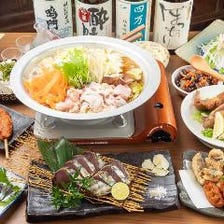 【2H飲み放題付】選べる鍋と骨付き鳥を味わうコース◆5500円&rarr;クーポン&rarr;5200円〈全8品〉
