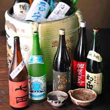 常時15種類以上の日本酒をご用意！