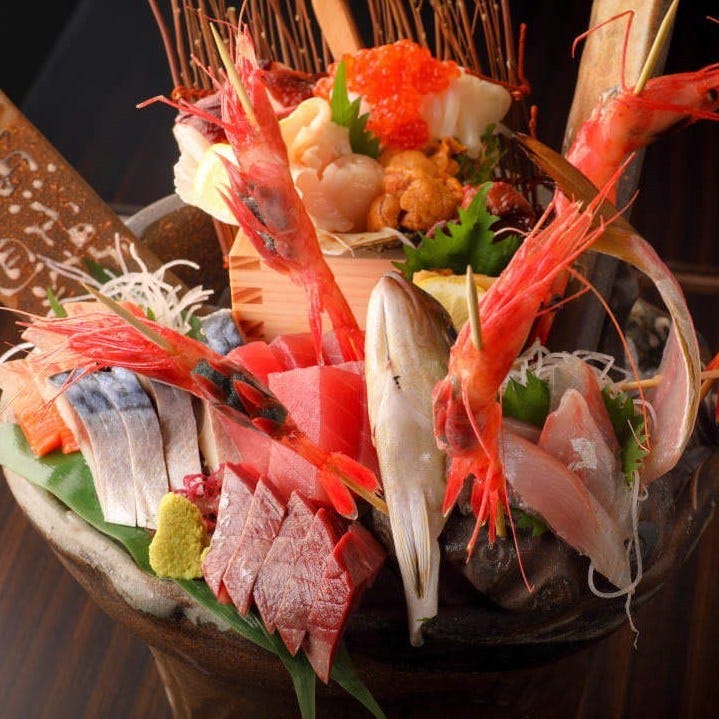 飲み放題2時間 当店1番人気 魚いち分店コース 8品の詳細 炉端 郷土料理 魚いち 分店 山形市 居酒屋 ぐるなび
