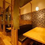 テーブル個室各種ご用意