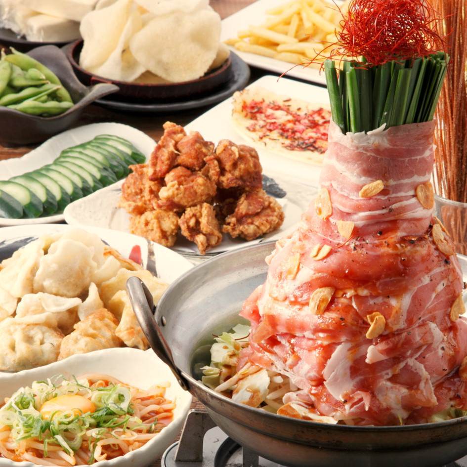 昼飲み宴会 8名様以上で1名無料 飲み放題付き2980円 豚カルビ火山鍋 えこひいき宴コースの詳細 うまいもん酒場 えこひいき難波店 なんば 難波 居酒屋 ぐるなび