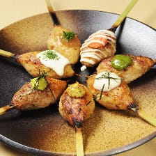 自慢のつくね串盛り合わせ