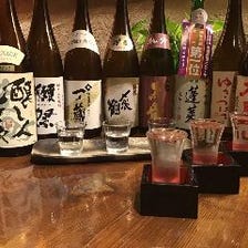 日本酒の3銘柄飲み比べセット　1500円（税抜）