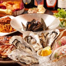 2h飲み放題付！北海道産「生牡蠣」「鮮魚」など良いものを味わえる『質量保証コース』