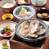 焼き蛤の付いた料理が色々ございます。