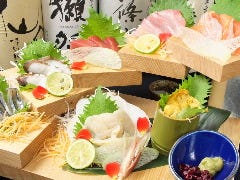 産直鮮魚お造り5種盛り合わせ
