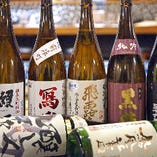 各地の地酒（田酒・飛露喜・獺祭・鳳凰美田・鍋島・勝駒・山城屋・黒龍・東一・醸し人九平次・梵・久保田・八海山・而今・十四代・写楽・八海山・新政）