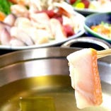 真鯛や海鮮・麦豚をシンプルに味わうしゃぶしゃぶが看板料理!