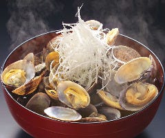お酒にぴったりのあさり汁も当店の人気メニューです！
