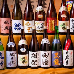 日本酒の種類も充実しています。