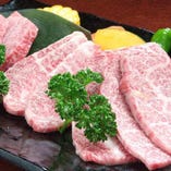 上ロース、タテバラカルビ、ささみカルビの高級肉３種盛り！