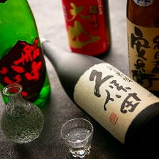 日本酒や焼酎の種類も豊富です
