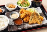 鯵・イカ・牡蠣フライ定食