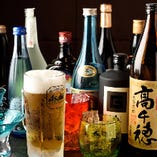 【平日限定】酒好き特別コース6,000円は、銘柄焼酎、日本酒が約10種類ずつ追加になったコースです
