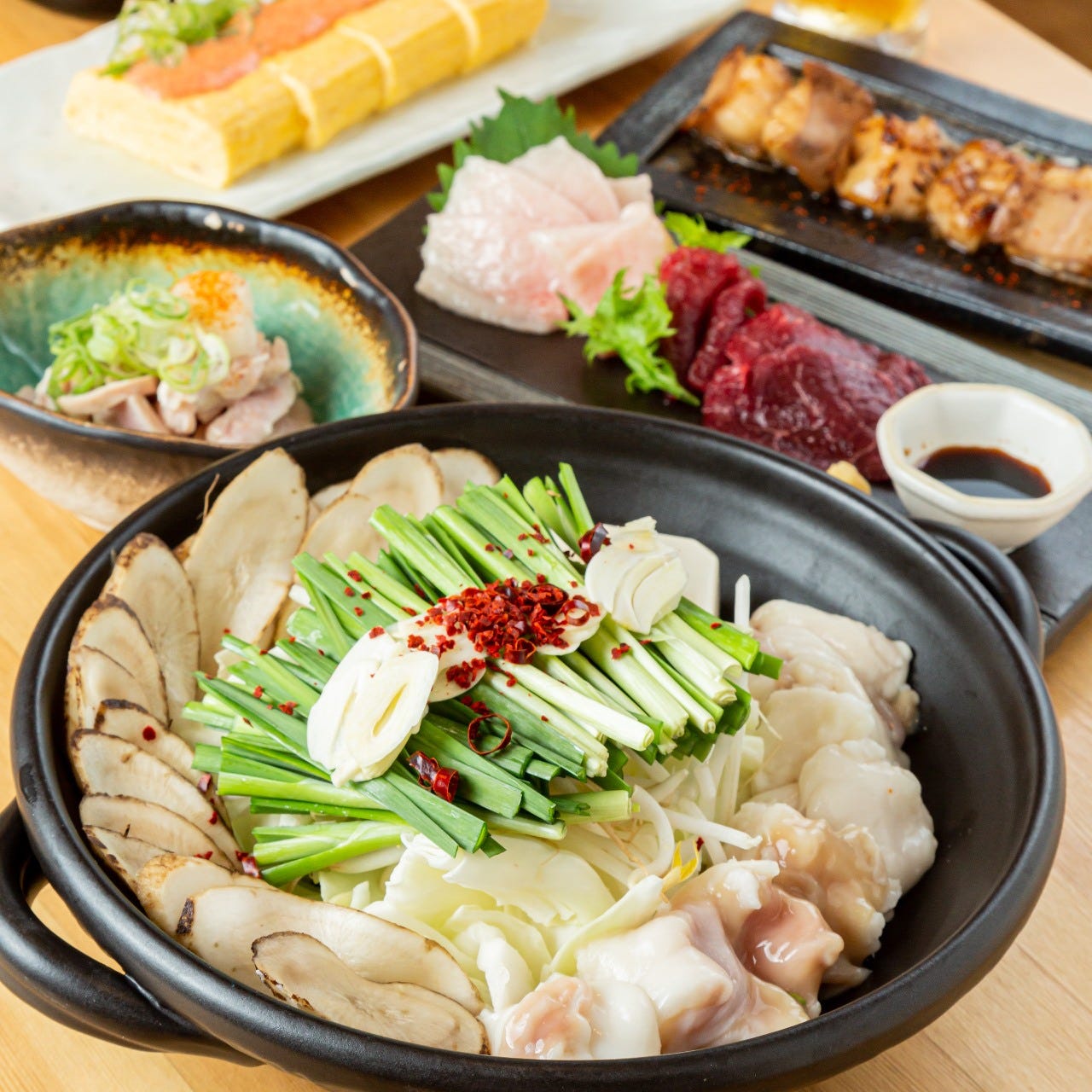 Go To Eatのポイント消化にもオススメ もつ鍋 料理 飲み放題付 熊本馬刺し付きコース 4500円 税込 の詳細 和牛もつ鍋専門店 くにしん 近大前店 東大阪 もつ鍋 ぐるなび