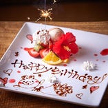 【誕生日・記念日】デザートプレート＆インスタント写真プレゼント