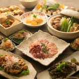 京赤地どりの水炊きと、淡海地鶏や油淋鶏、出汁巻きも満喫できる宴会コースも