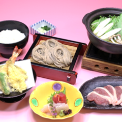 お造り天ぷら鴨鍋膳