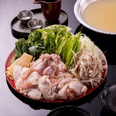 地鶏と葱の水炊き（一人前）