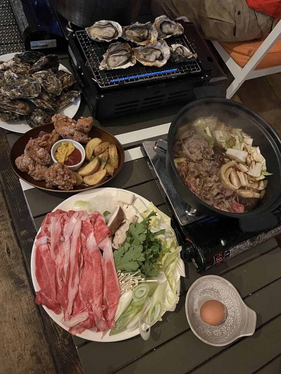 【黒毛和牛】すき焼＆牡蠣食べ放題