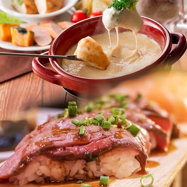 お肉食べ放題×個室 パレット 5種の肉寿司とステーキ 新宿東口店 コースの画像