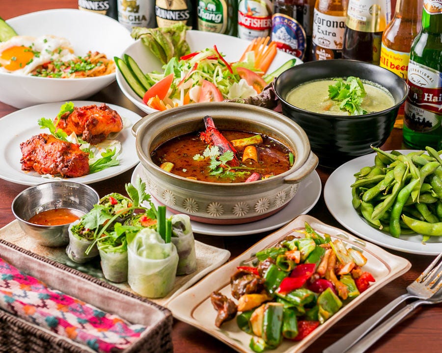 女子会にもオススメ タイ料理コース 2時間飲み放題80種以上 9品 3190円 の詳細 隠れ家asianダイニング カラシュ 新宿店 新宿 スープカレー ぐるなび