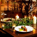 誕生日・記念日のコース料理は季節の厳選食材を使用したシェフオリジナル料理も入っております。