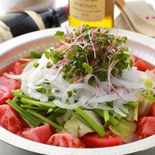 【2Ｈ飲放付】〆はチーズリゾット♪完熟トマト鍋コース～野菜ソムリエが手掛ける人気鍋～