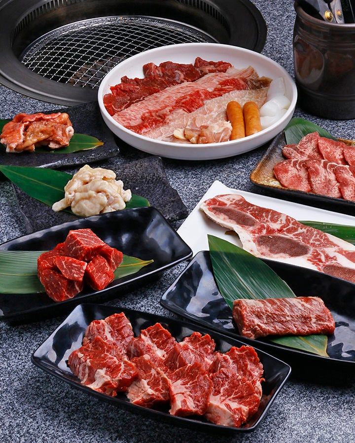 難波の焼肉店『黒毛和牛 焼肉 善』の食べ放題