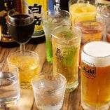 【お酒】
幅広い世代のお客様のお好みに対応する豊富なドリンク