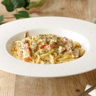 CHEESE KITCHEN RACLER銀座_ベーコンときのこのカルボナーラ