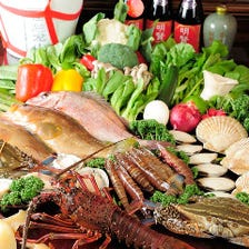 毎日市場より仕入れる旬鮮魚と旬野菜