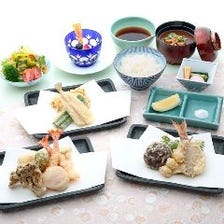 【ランチ限定】《桜コース》目の前で揚げる天ぷら13点 御食事・デザート付