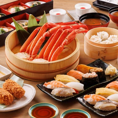 本ズワイ蟹 食べ放題 かにざんまい 新宿駅東口店_【彩(いろどり)コース】3,000円(税込3,300円)ズワイ蟹やお寿司がお手軽に楽しめる!!