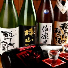 種類豊富な日本酒の数々…